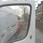 ford transit van after door glass replacement