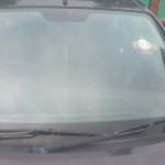 Nissan Micra 2009 front windscreen after replacement