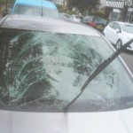 skoda fabi front windscreen replacement before photo